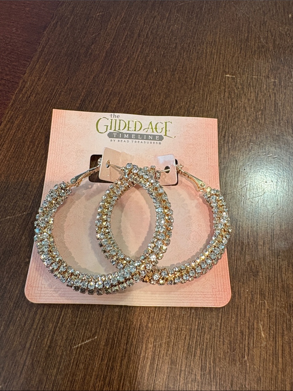 Sparkling Gold Hoop Earrings